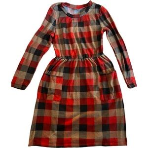 ModCloth Red Plaid Flannel Dress - Size M